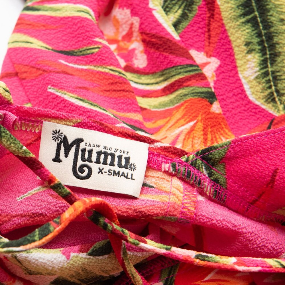 Show Me Your Mumu Nicole Dress Floral Maxi Sleeveless Tropical Criss Cross Back - Picture 3 of 7